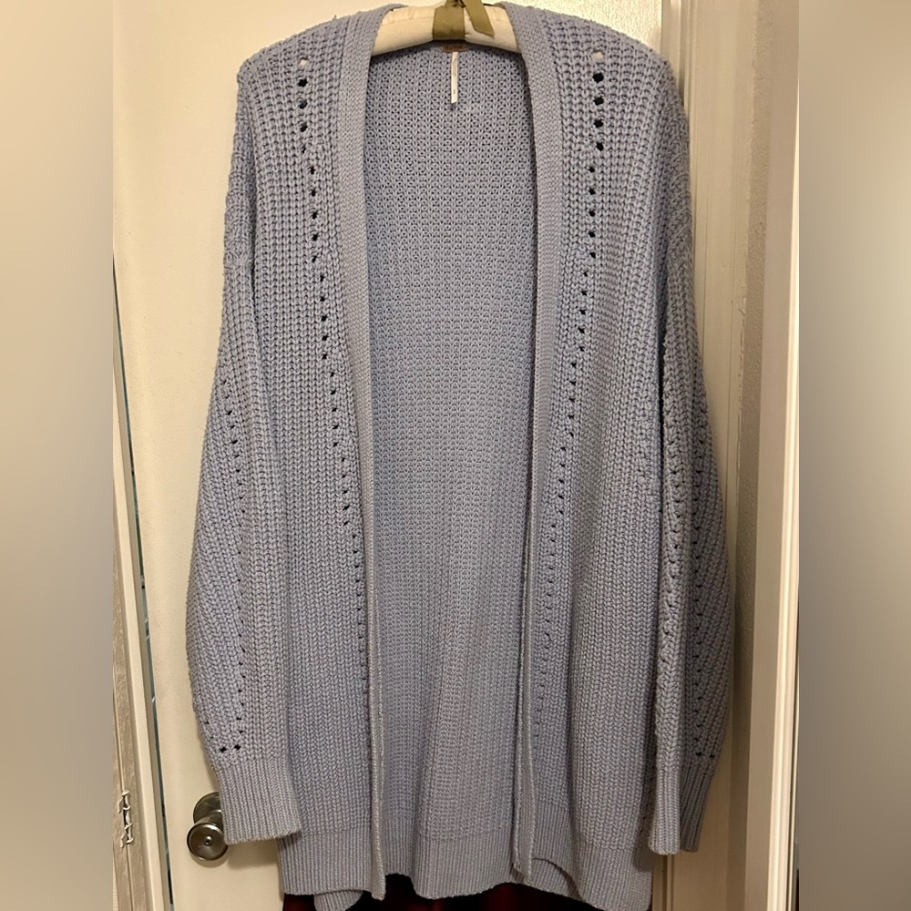 Free People oversized periwinkle blue sweater